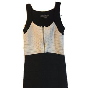 Twenty One Dress Bodycon Sleeveless Black & White